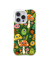 Jungle Monster Friends iPhone 13 Pro case in Mushroom Garden Monsters pattern