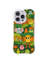 Front view of Jungle Monster Friends iPhone 13 Pro case