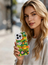 Lifestyle view of Jungle Monster Friends iPhone 13 Pro case