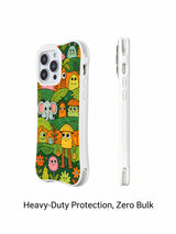 Side view of Jungle Monster Friends iPhone 13 Pro case