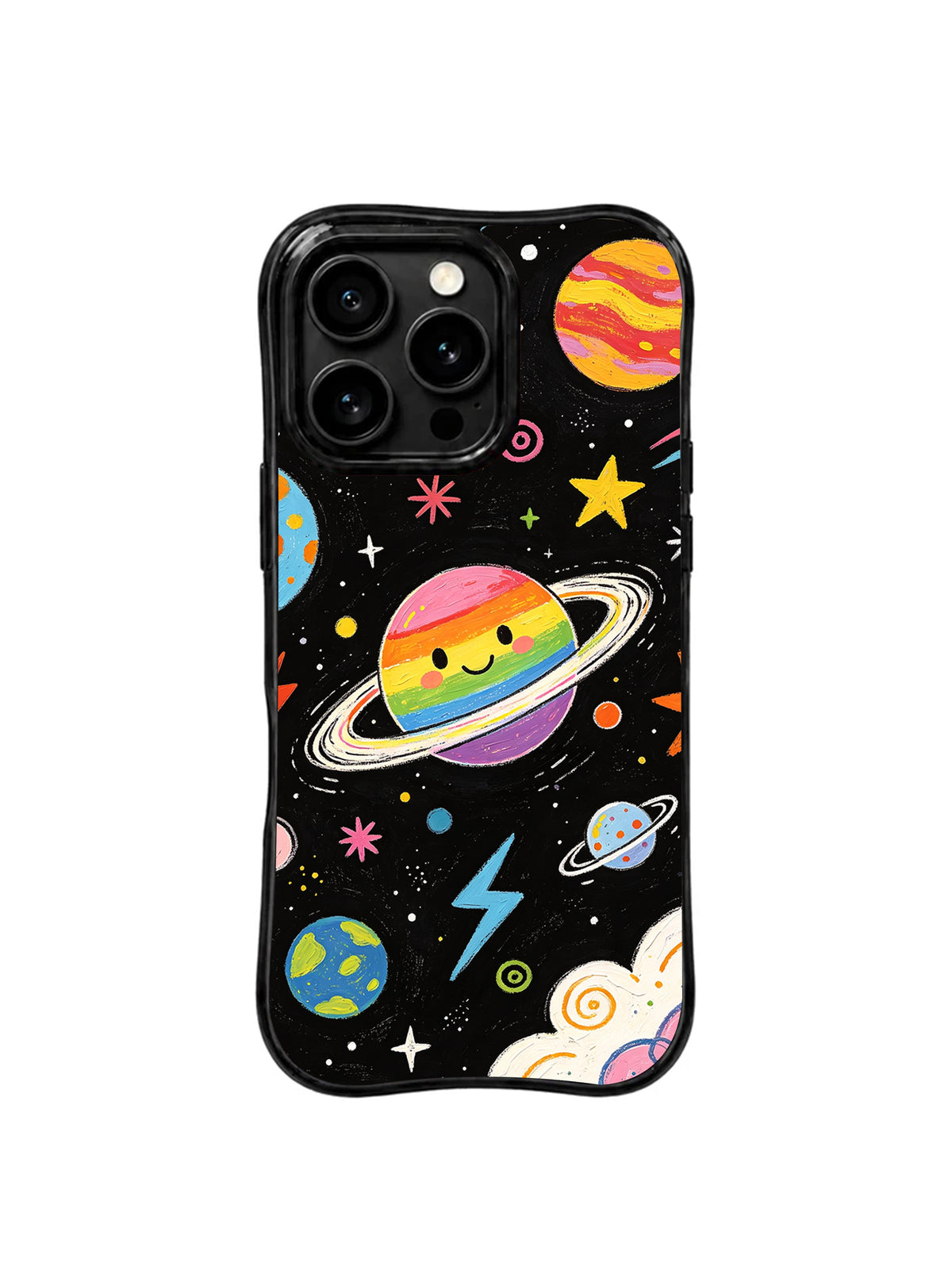 Brave Little Universe celestial iPhone 15 Pro case front view