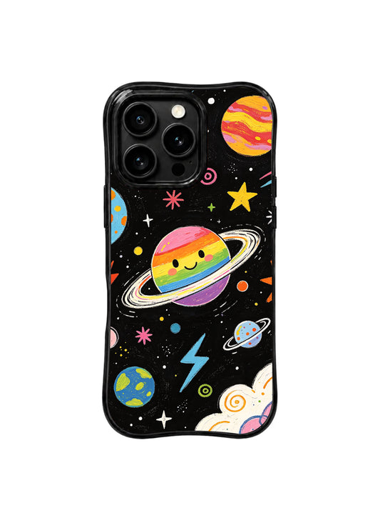 Brave Little Universe celestial iPhone 15 Pro case front view