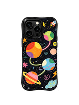 Rainbow Orbit Crew pattern iPhone 15 Pro case