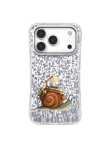 Cinnamon shell snail carrying a cream reading lamp phone case artwork
