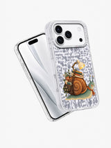 Lamp on the Long Road clear iPhone 17 Pro Case angle view