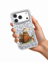 Lamp on the Long Road clear iPhone 17 Pro Case in hand