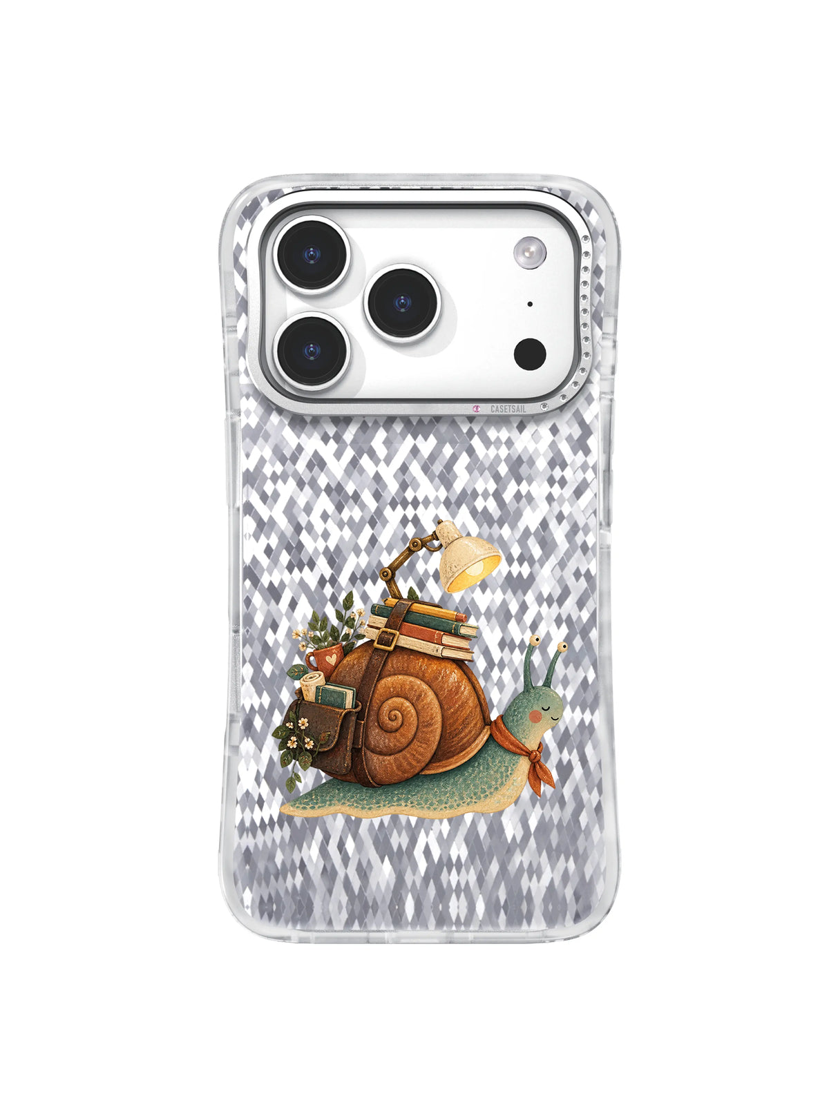 Lamp on the Long Road snail and reading lamp iPhone 17 Pro Case artwork