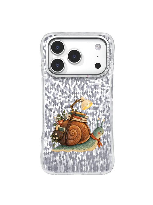 Lamp on the Long Road snail and reading lamp iPhone 17 Pro Case artwork