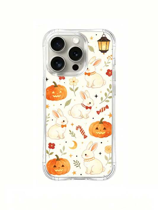 Lantern Bunny Trick Night telefon kılıfının arka desen görünümü.