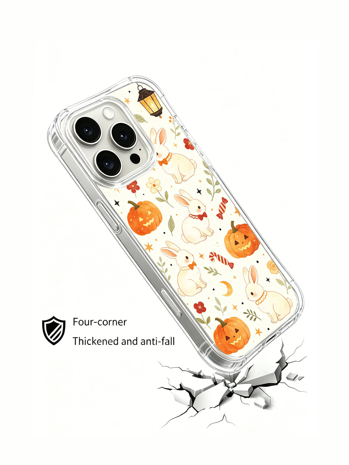 Promotional render of Lantern Bunny Trick Night phone case.