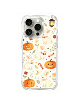 Moonlit Bunny Garden pattern on iPhone 14 Pro case
