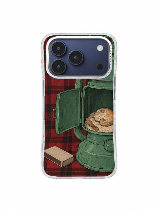 Unlit jade lantern and sleeping dormouse iPhone 17 Pro case, pattern one