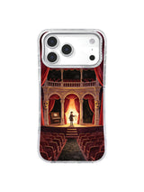 Last Play Red Curtain Midnight Encore Auditorium artwork on iPhone case
