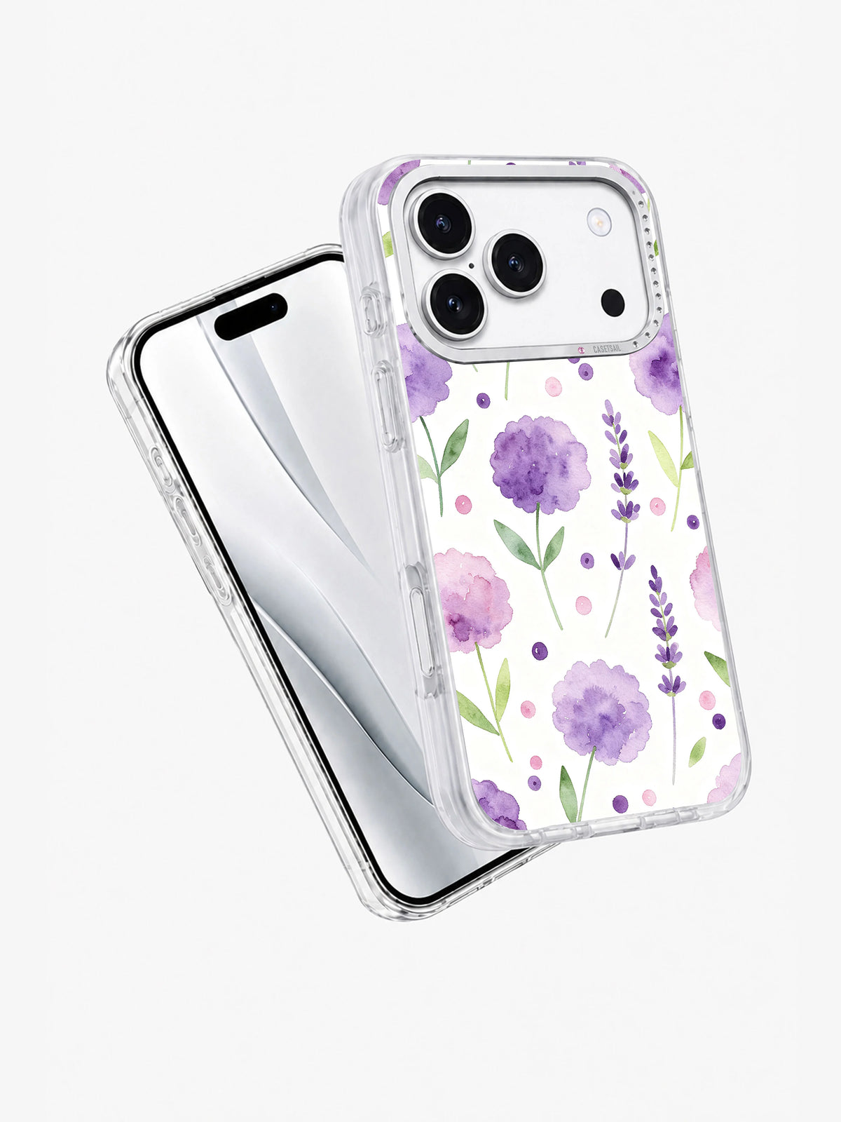 Product or handheld view of the Lavender Berry Afternoon case