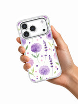 Product or handheld view of the Lavender Berry Afternoon case