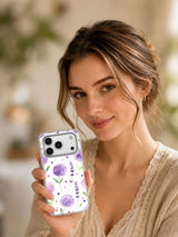 Product or handheld view of the Lavender Berry Afternoon case