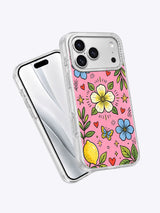 Lemon Butterfly Paradise iPhone 17 Pro Max case angled view