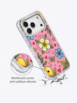 Lemon Butterfly Paradise rhinestone camera frame detail