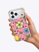 Lemon Butterfly Paradise iPhone 17 Pro Max case lifestyle view
