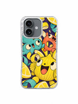 Front view of The Lemon Laugh Machine iPhone 17 case