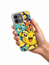 Hand holding The Lemon Laugh Machine iPhone 17 case