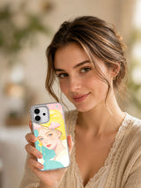 Lemon Sky Kiss romantic phone case lifestyle portrait