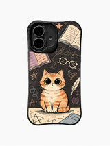 Library Cat iPhone 16 Plus case front artwork