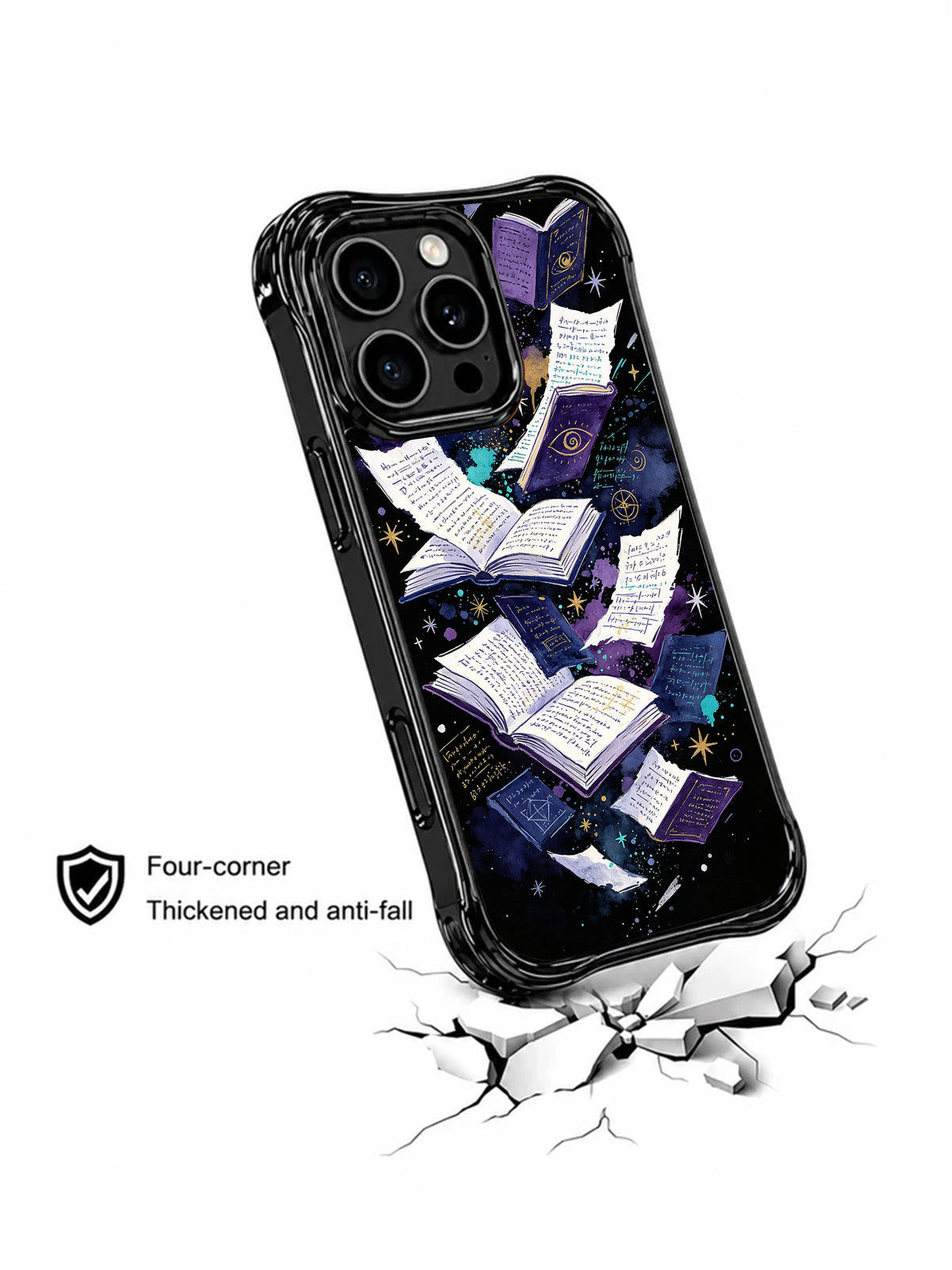 Library of Dreams dark academia art iPhone 15 Pro case view 4