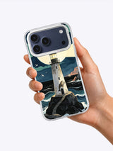 Lighthouse Beyond the Black Tide case in hand