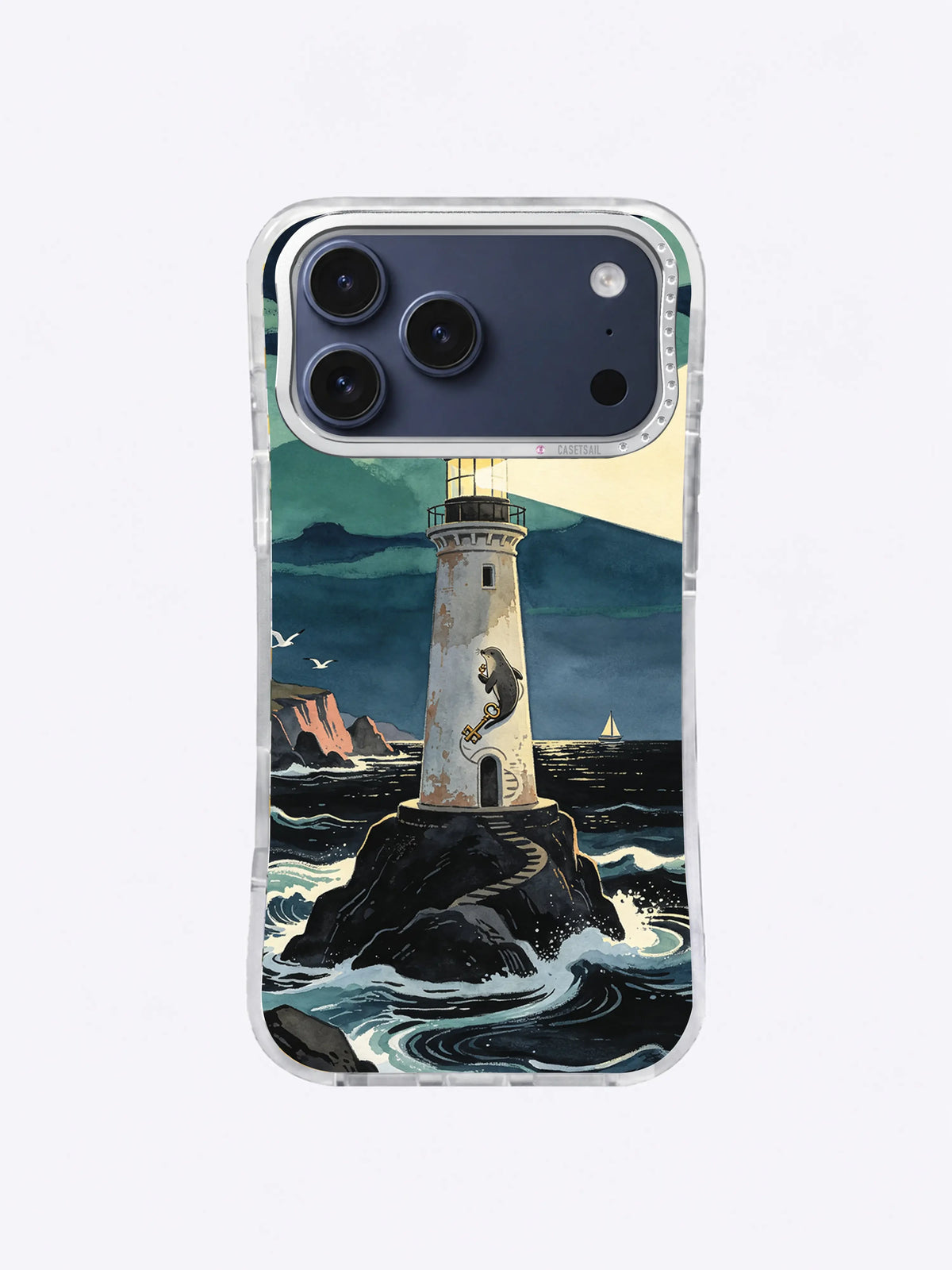 Seal Keeper Coast lighthouse iPhone case