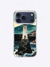 Black Tide Lantern Path lighthouse iPhone case