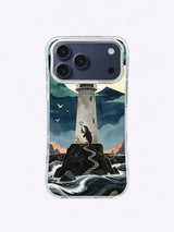 Sea Green Moon Beacon lighthouse iPhone case