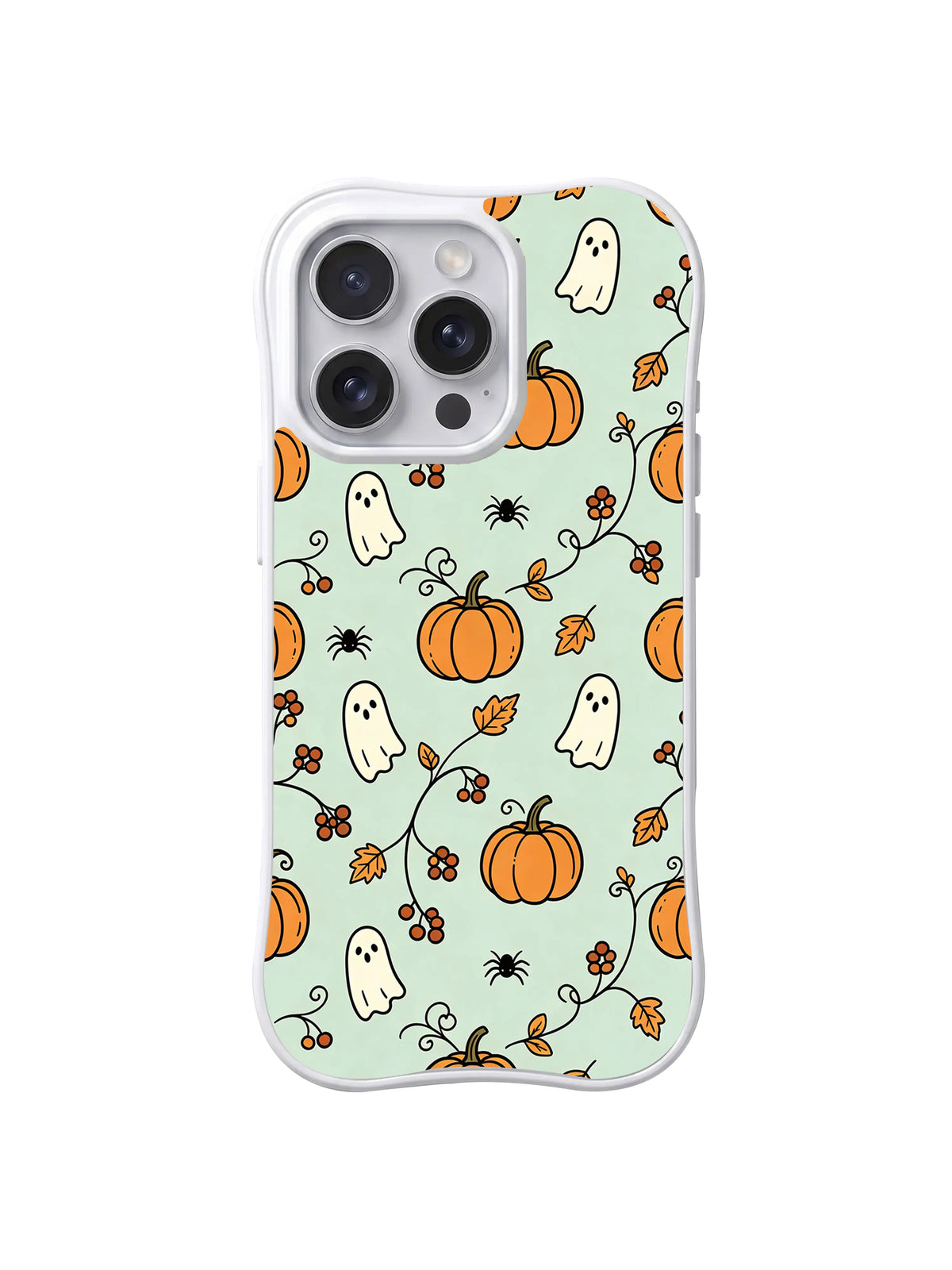 Little Pumpkin Ghost Garden iPhone 14 Pro case pattern