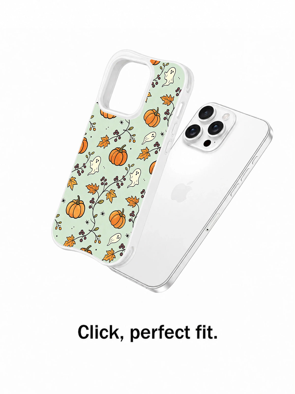 Berry Vine Ghost Garden: desenli telefon kılıfının açılı görünümü.