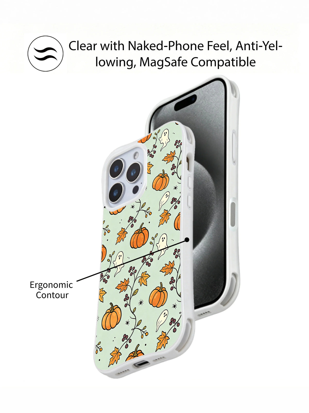 Cute cottagecore ghost iPhone 14 Pro case details