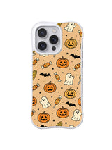 Candy corn ghost star party iPhone 14 Pro case front view