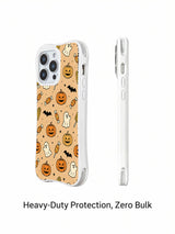 Peach Halloween iPhone 14 Pro case profile