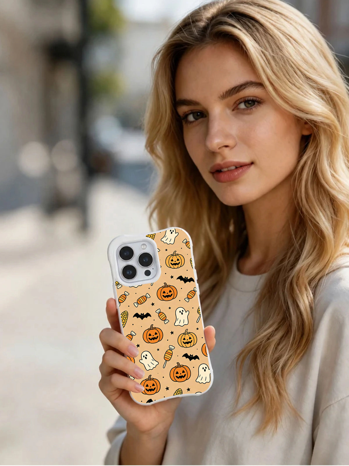 Candy ghost star party iPhone 14 Pro case lifestyle