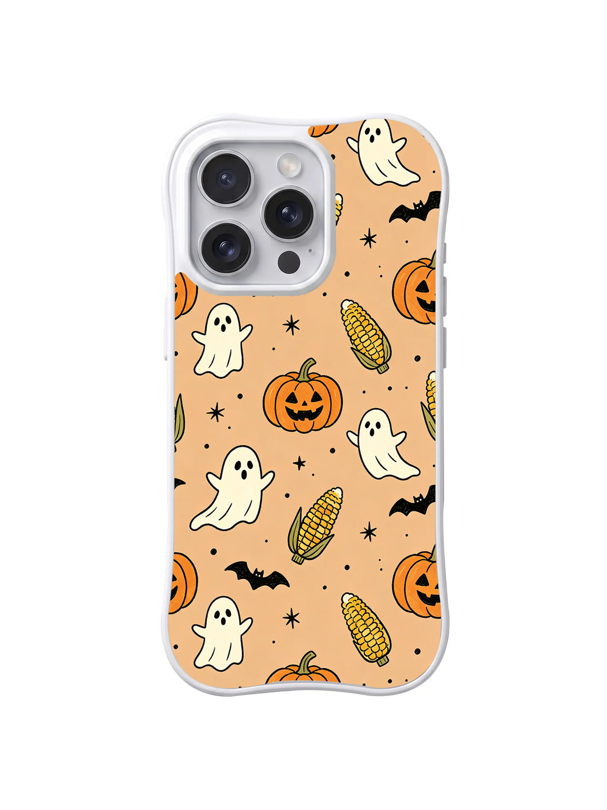 Pumpkin Star Chase iPhone 14 Pro case pattern