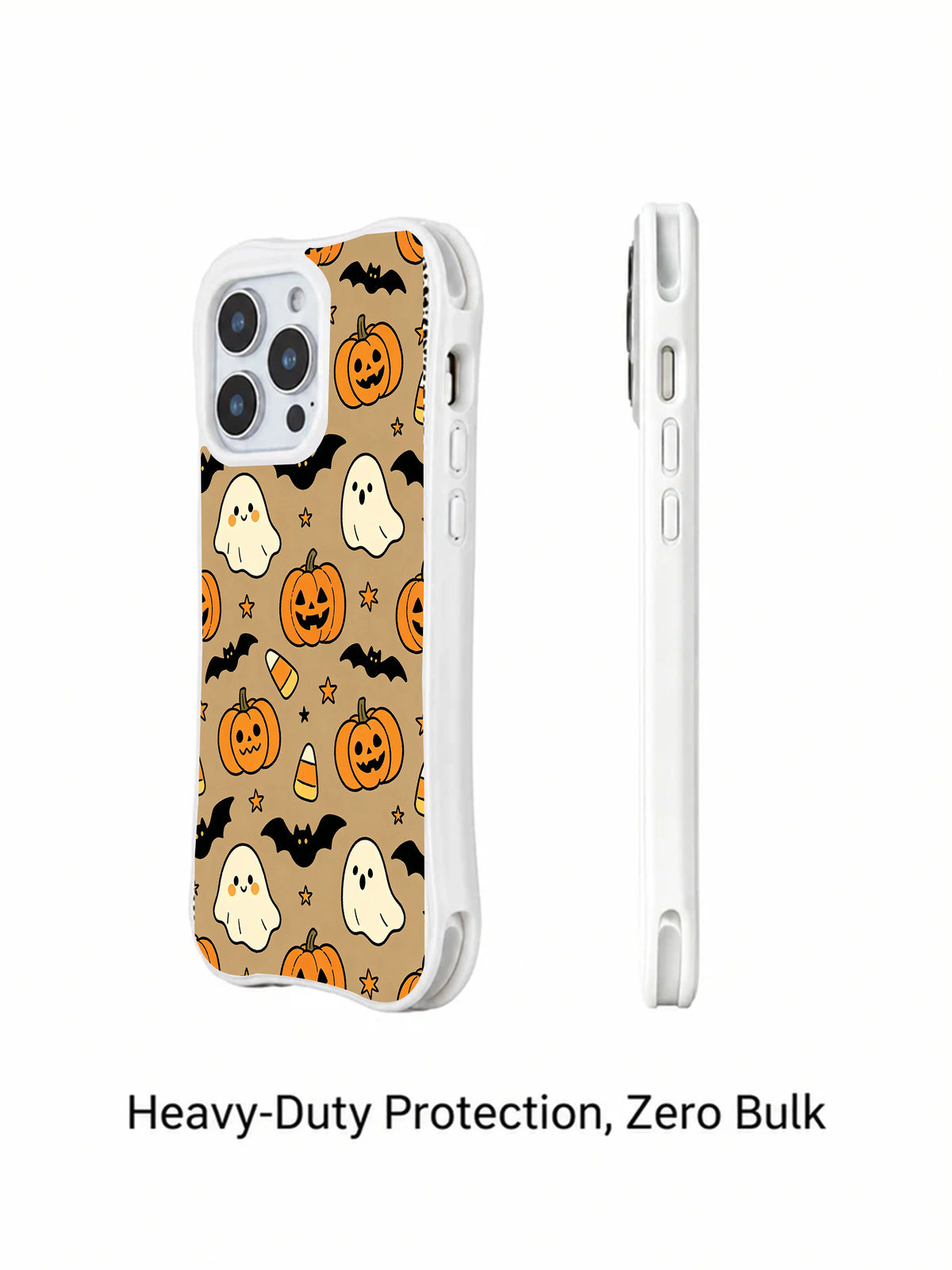 Candy Corn Halloween Gathering: desenli telefon kılıfının yandan görünümü.