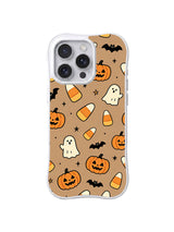 Candy Corn Ghost Picnic iPhone 14 Pro case pattern