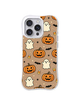 Pumpkin Bat Meadow iPhone 14 Pro case pattern
