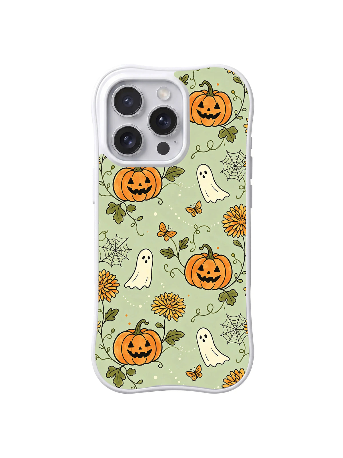 Pumpkin Vine Courtyard iPhone 14 Pro case pattern
