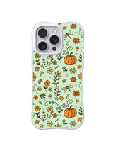 Dragonfly pumpkin ghost meadow iPhone 14 Pro case front view