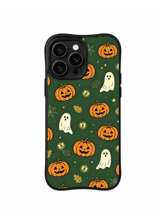 Firefly pumpkin forest iPhone 14 Pro case front view