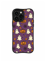 Plum Ghost Parade iPhone 14 Pro case pattern