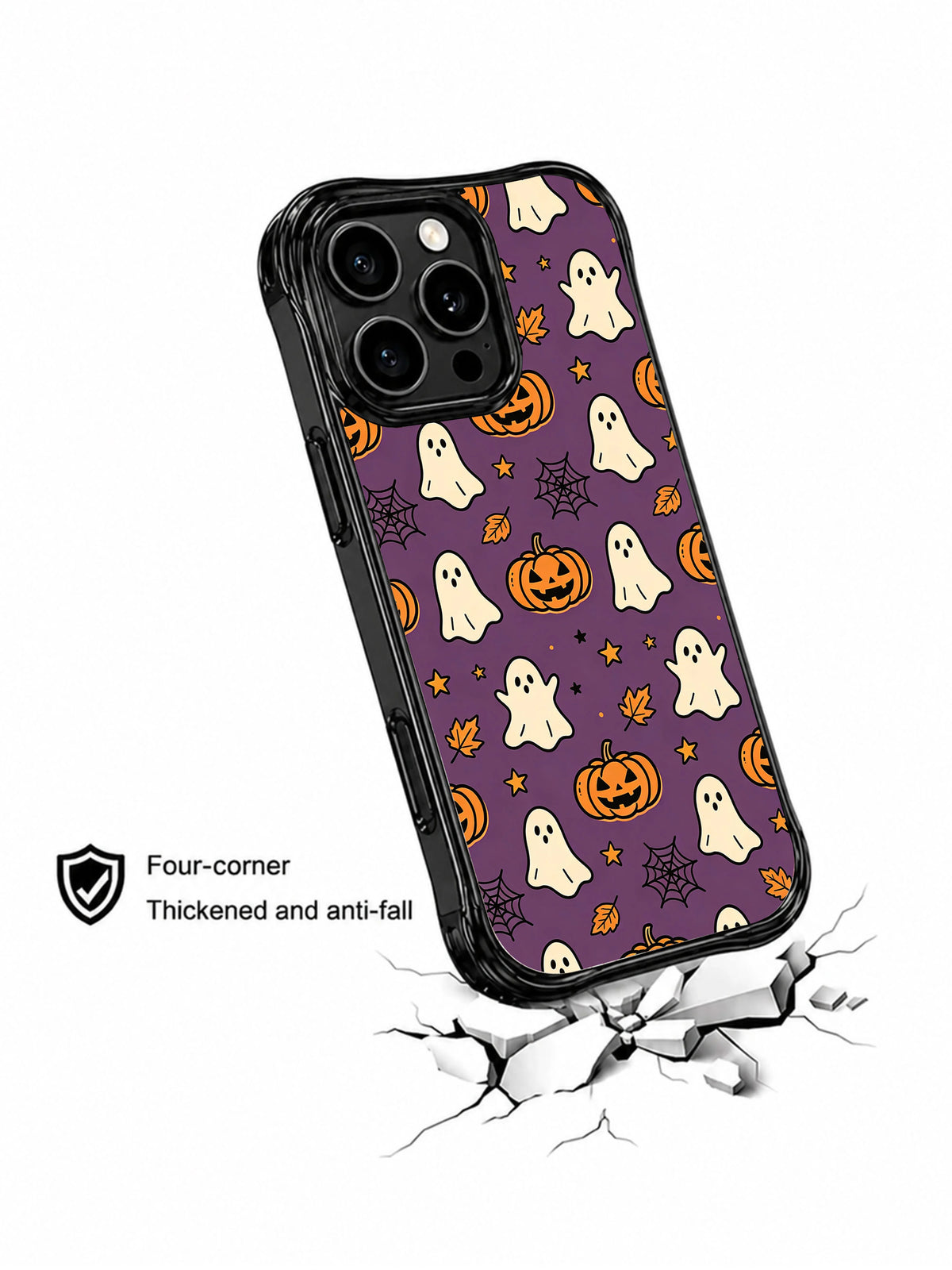 Gentle Ghost Pumpkin Forest: darbe temalı tanıtım çiziminde gösterilen kılıf köşesi.