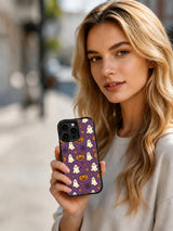 Gentle ghost pumpkin iPhone 14 Pro case lifestyle image