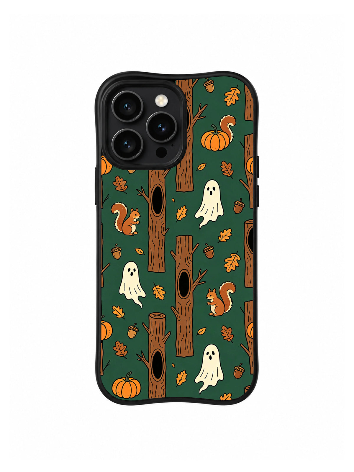 Hollow tree ghost woodland iPhone 14 Pro case front view
