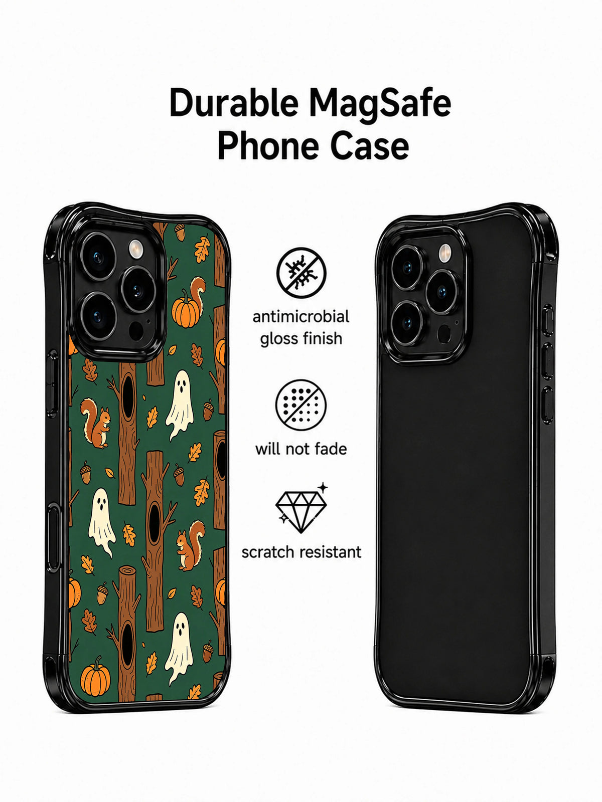 Emerald woodland iPhone 14 Pro case details